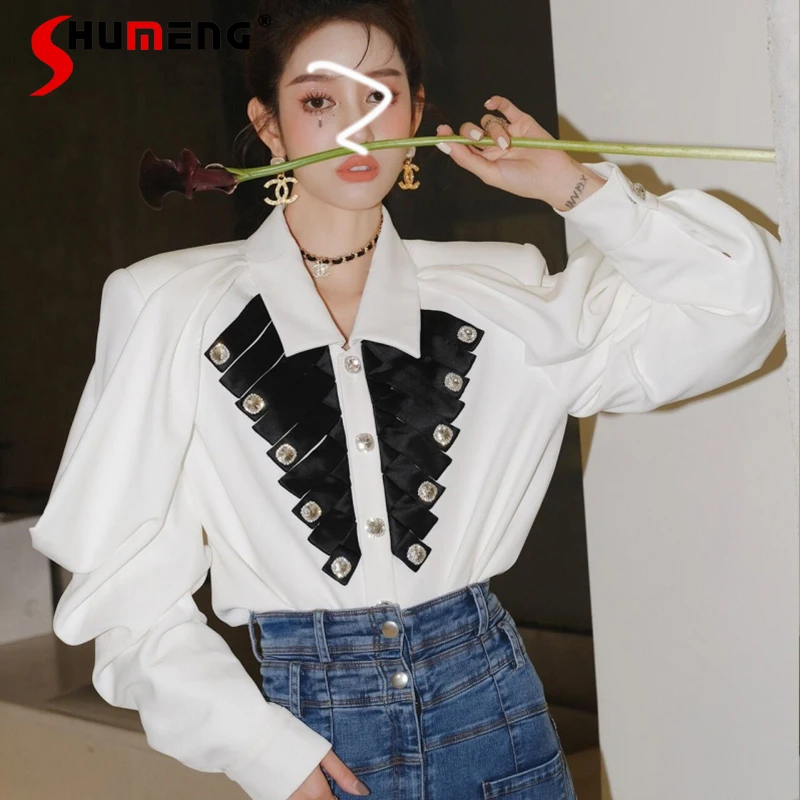 Новинка 2021, осенняя женская рубашка контрастных цветов, со стразами и вставками, женский модный простой топ, блузки с прострочкой в стиле High ...
Новинка 2021, осенняя женская рубашка контрастных цветов, со стразами и вставками, женский модный простой топ, блузки с прострочкой в стиле High ...