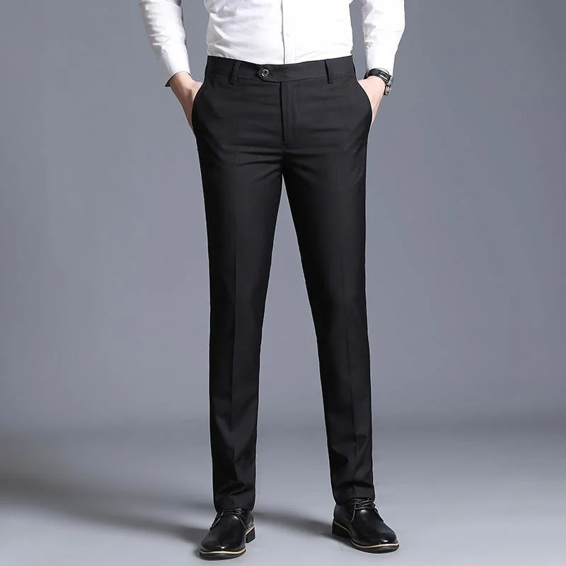 Men's trousers slim Korean version handsome spring and autumn trend black straight tube business dress casual long pants men
Men's trousers slim Korean version handsome spring and autumn trend black straight tube business dress casual long pants men