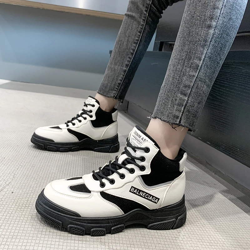 NEW 2021 Hot Sale High Top Women's Sneakers Ladies Casual Breathable Female Vulcanized Shoes Lace Up Woman Walking Shoes Comfort
NEW 2021 Hot Sale High Top Women's Sneakers Ladies Casual Breathable Female Vulcanized Shoes Lace Up Woman Walking Shoes Comfort