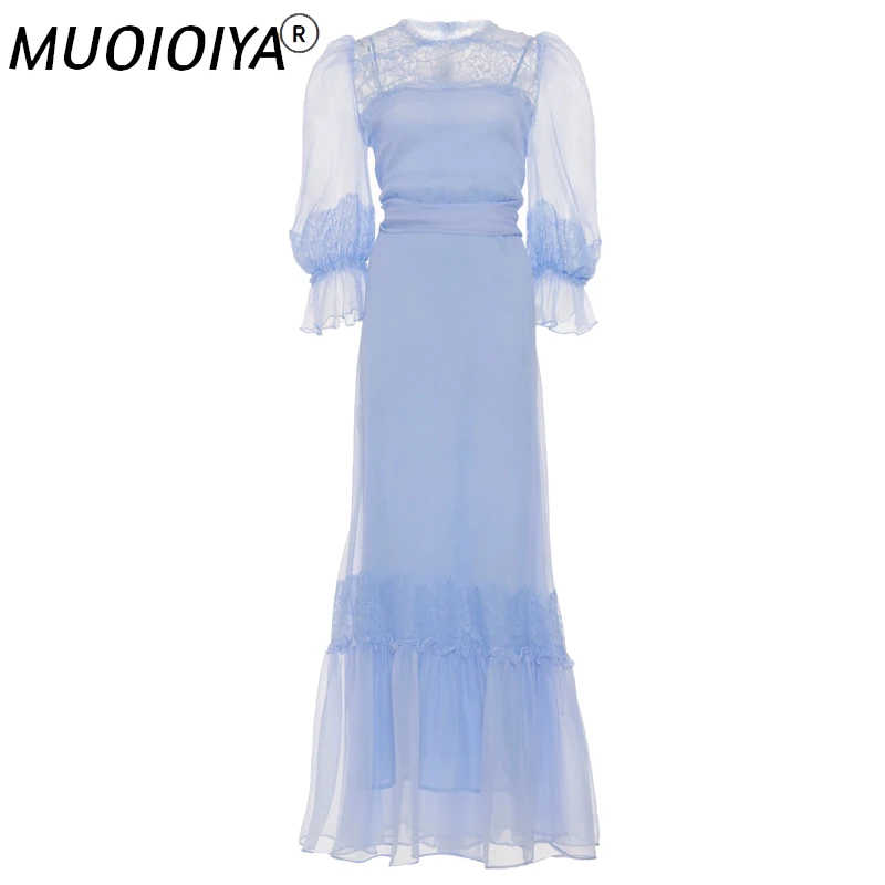 Женское длинное кружевное платье, элегантное облегающее дизайнерское платье макси синего цвета в офисном стиле, лето 2021 
Женское длинное кружевное платье, элегантное облегающее дизайнерское платье макси синего цвета в офисном стиле, лето 2021