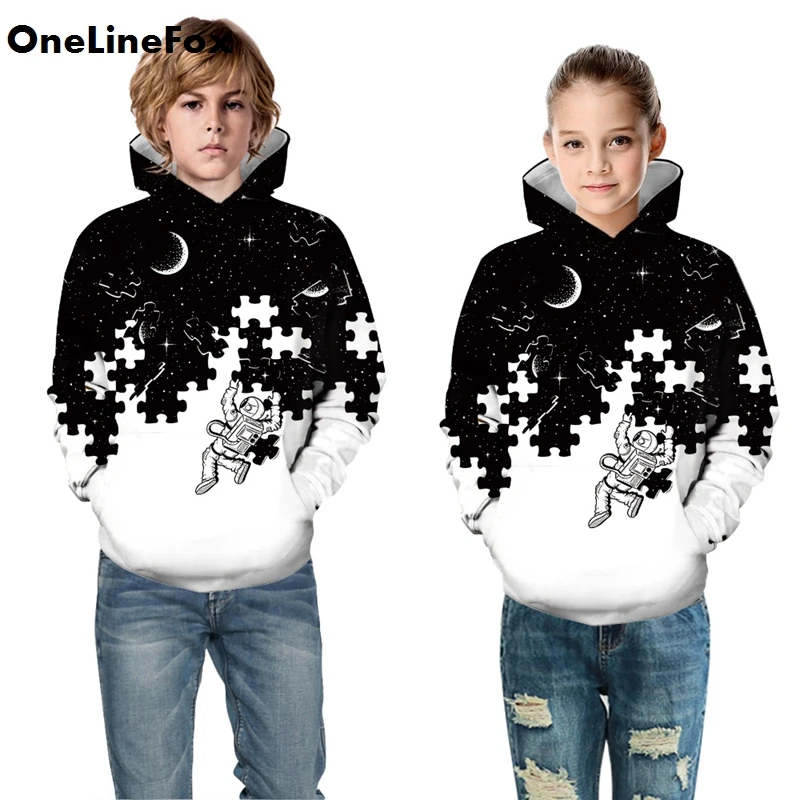 OneLineFox Galaxy Print Boy Girl Hoodies Pocket Teens Hooded Sweatshirt Children Long Sleeve Pullover 5-14 Years
OneLineFox Galaxy Print Boy Girl Hoodies Pocket Teens Hooded Sweatshirt Children Long Sleeve Pullover 5-14 Years