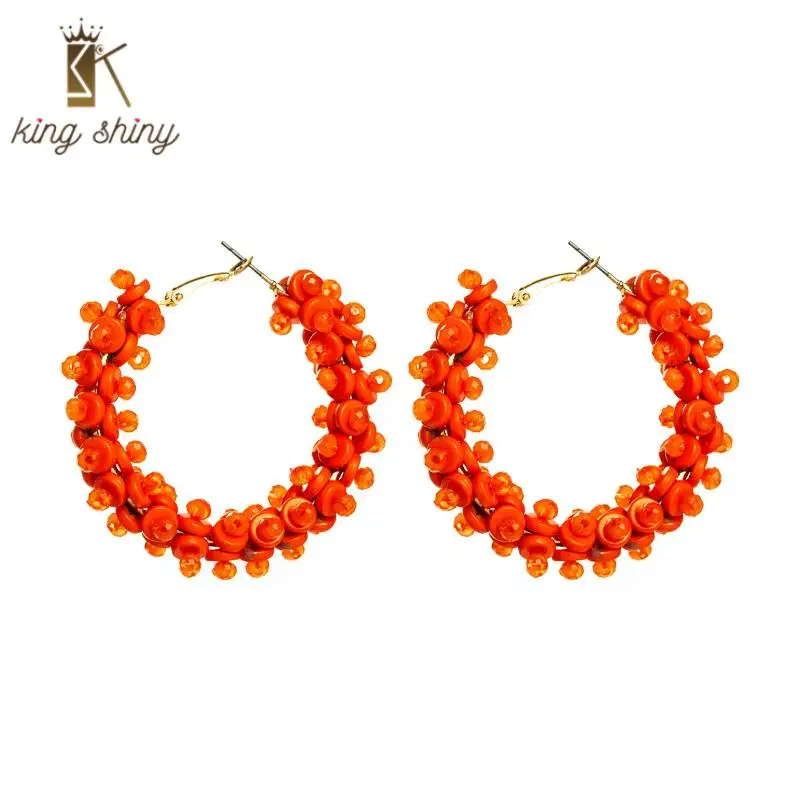 Korean Elegant Crystal Statement Hoop Earrings for Woman Vintage Geometric Big Round Circle Hoop Earring Woman Party Ear Jewelry
Korean Elegant Crystal Statement Hoop Earrings for Woman Vintage Geometric Big Round Circle Hoop Earring Woman Party Ear Jewelry