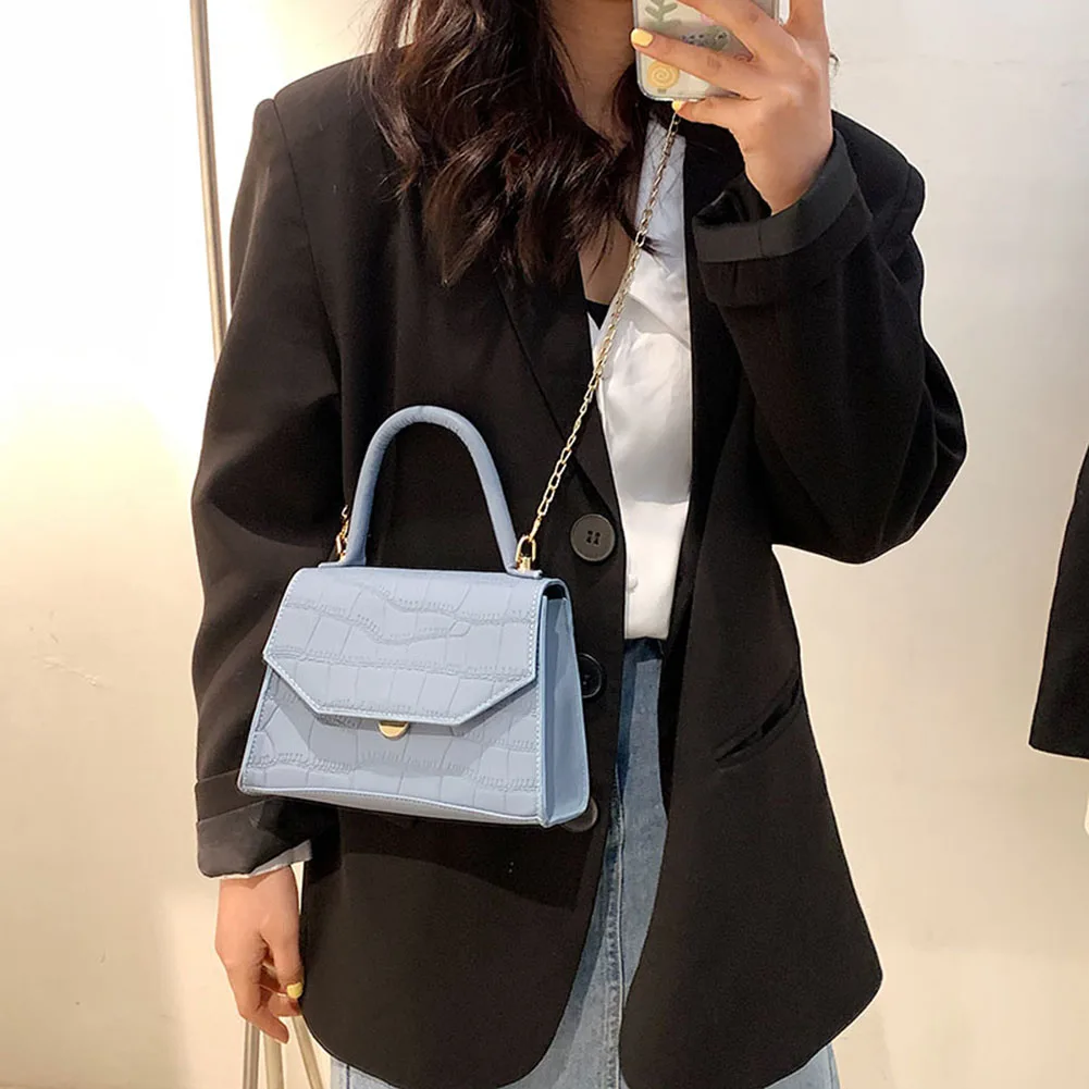 Vintage Women Chain Shoulder Crossbody Bags PU Leather Pure Color Alligator Pattern Messenger Bag Casual Ladies Top-handle Bags
Vintage Women Chain Shoulder Crossbody Bags PU Leather Pure Color Alligator Pattern Messenger Bag Casual Ladies Top-handle Bags