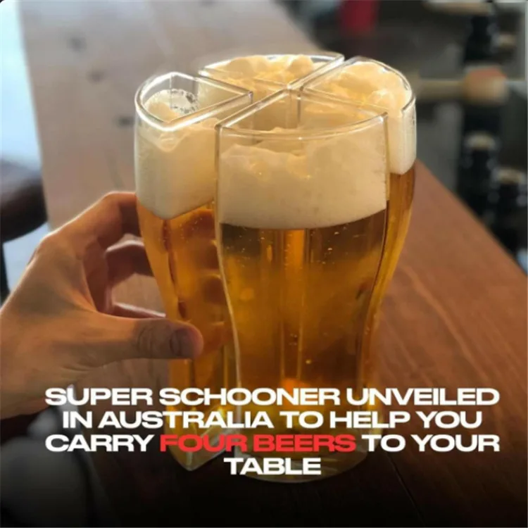 Super Schooner Beer Glasses Mug Cup Separable 4 part Large Capacity Thick Beer Mug Glass Cup Transparent for Club Bar Party Home
Super Schooner Beer Glasses Mug Cup Separable 4 part Large Capacity Thick Beer Mug Glass Cup Transparent for Club Bar Party Home
