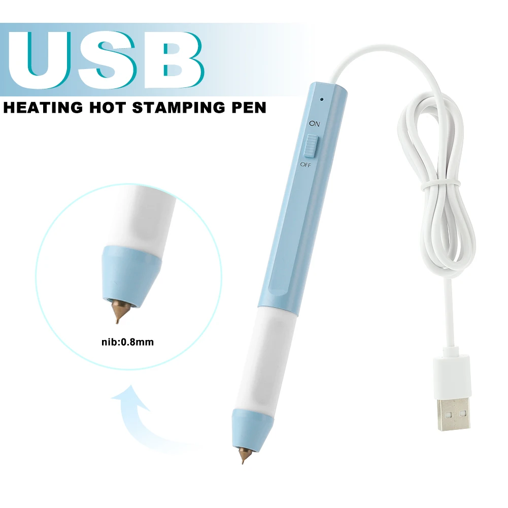 Tips Heated Gold Foil Pen 0.8/1.5mm for Making Craft Designs Cards Album Pen Slim Handle USB Powered On Paper Leather Plastic
Tips Heated Gold Foil Pen 0.8/1.5mm for Making Craft Designs Cards Album Pen Slim Handle USB Powered On Paper Leather Plastic