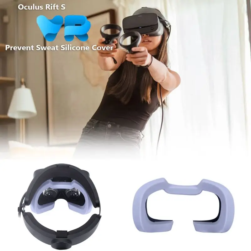 Soft Anti-sweat Silicone Eye Mask Case Cover Skin for oculus Rift S VR Glasses Headset Spare Parts
Soft Anti-sweat Silicone Eye Mask Case Cover Skin for oculus Rift S VR Glasses Headset Spare Parts