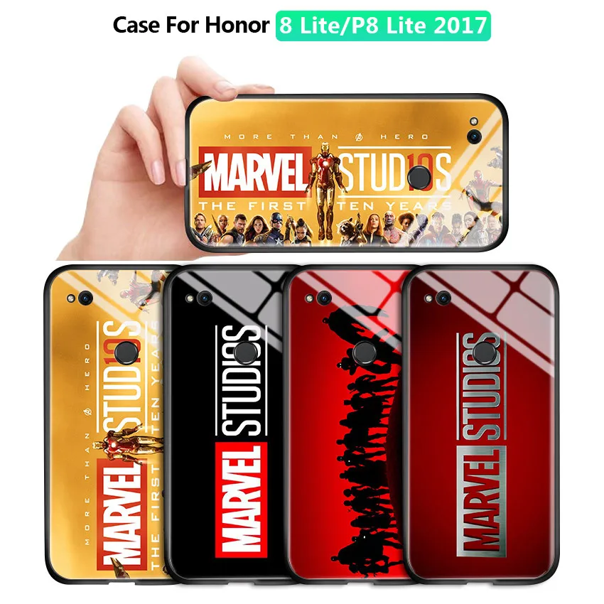 Для Huawei Honor 8 lite / P8 2017 P9 Lite Gr3 классический Marvel Studio логотип глянцевый чехол