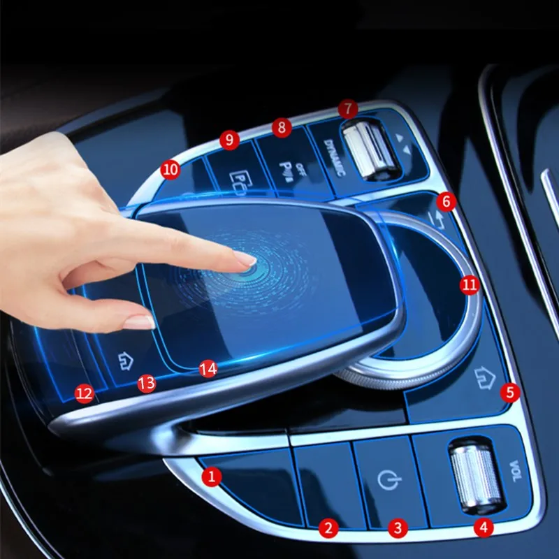 Car Center Console Multimedia Mouse Button Protector Film For Mercedes Benz C E GLC W205 W213 X253 Class Prevent Scratch Decals
Car Center Console Multimedia Mouse Button Protector Film For Mercedes Benz C E GLC W205 W213 X253 Class Prevent Scratch Decals