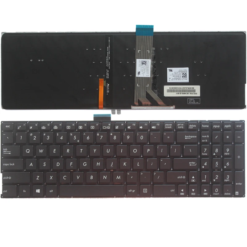 NEW US laptop Keyboard for ASUS K501 K501U K501UB K501UQ K501UW K501UX K501L K501LB K501LX A501L A501LB A501LX With backlight
NEW US laptop Keyboard for ASUS K501 K501U K501UB K501UQ K501UW K501UX K501L K501LB K501LX A501L A501LB A501LX With backlight