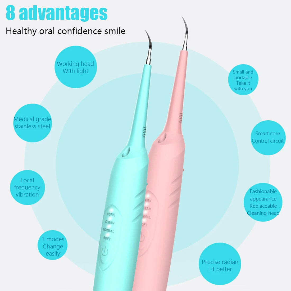 Electric Sonic Dental Scaler Portable Waterproof Tooth Calculus Remover Rechargeable Tartar Ultrasonic Teeth Whitening Cleaner
Electric Sonic Dental Scaler Portable Waterproof Tooth Calculus Remover Rechargeable Tartar Ultrasonic Teeth Whitening Cleaner