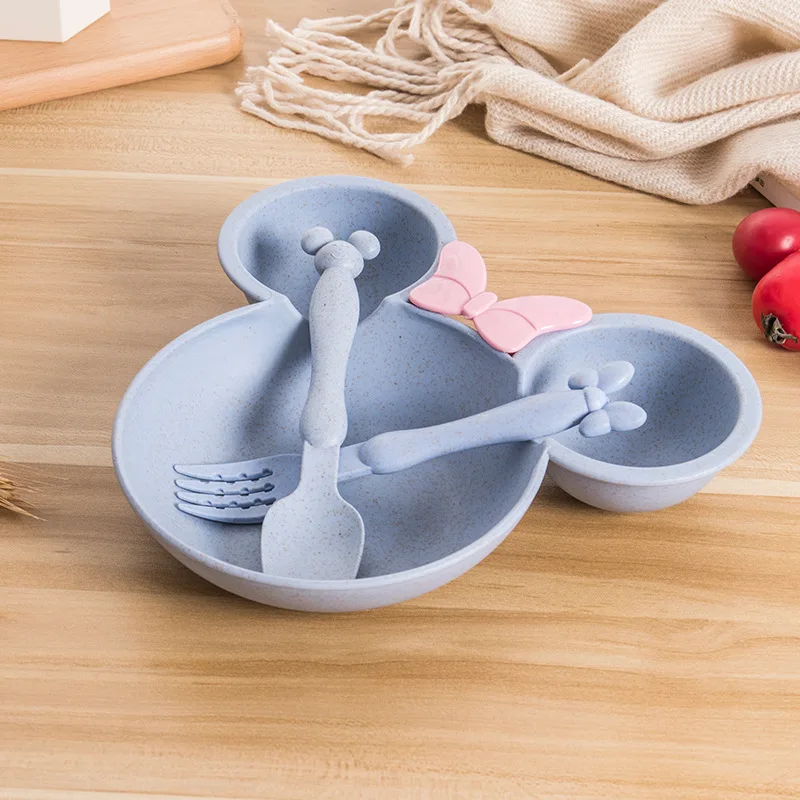 3Pcs/Set Baby Cartoon Tableware Dish Wheat Bowl Anti-hot Toddle Kids Dinner Feeding Food Plate Children Training Bowl Spoon Fork 
3Pcs/Set Baby Cartoon Tableware Dish Wheat Bowl Anti-hot Toddle Kids Dinner Feeding Food Plate Children Training Bowl Spoon Fork