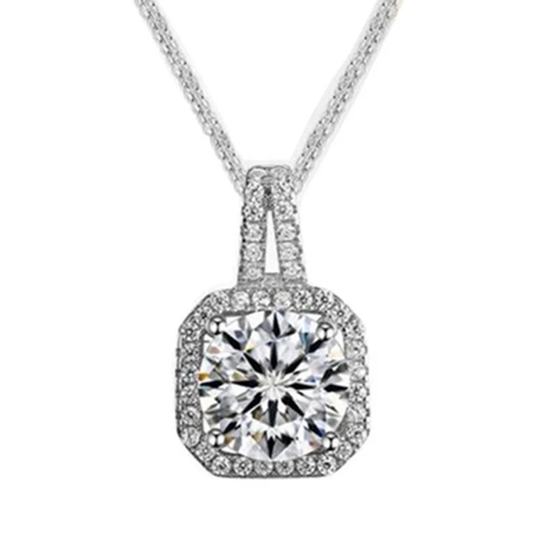 Hot 925 Sterling Silver Necklace And Pendants Jewelry For Women With Box Chain Luxurious Big CZ Crystal Stone Accessories
Hot 925 Sterling Silver Necklace And Pendants Jewelry For Women With Box Chain Luxurious Big CZ Crystal Stone Accessories