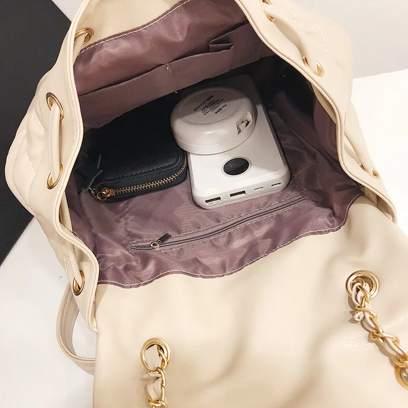 Backpack Women Design Chain Shoulder Bag Pu Leather Plaid Schoolbag Bagpacks Fashion Travel backpack green Daypack black
Backpack Women Design Chain Shoulder Bag Pu Leather Plaid Schoolbag Bagpacks Fashion Travel backpack green Daypack black