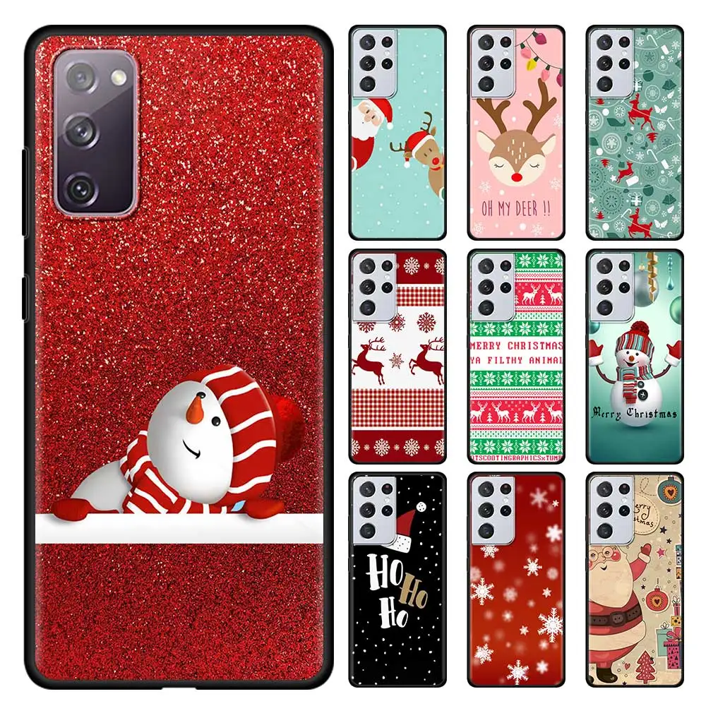 Merry Christmas Silicone Phone Case For Samsung Galaxy S21 Ultra S20 FE 5G S10 Lite S9 S8 Plus S10e Cover Coque Capas 
Merry Christmas Silicone Phone Case For Samsung Galaxy S21 Ultra S20 FE 5G S10 Lite S9 S8 Plus S10e Cover Coque Capas