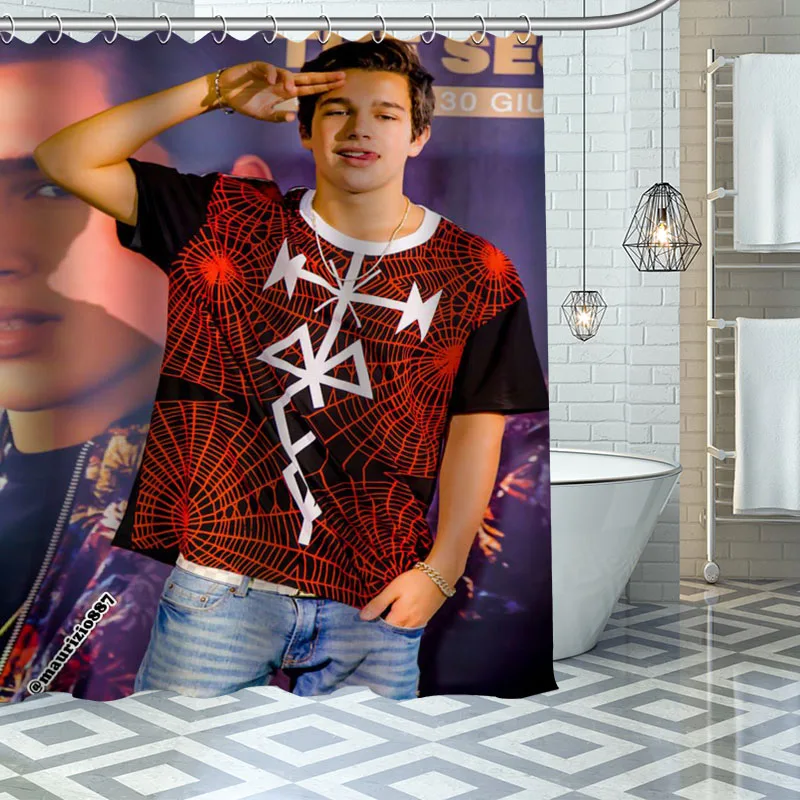 Austin Mahone Shower Curtains Waterproof Fabric Cloth Bathroom Decoration Supply Washable Bath Room Curtain douche with 12 Hooks
Austin Mahone Shower Curtains Waterproof Fabric Cloth Bathroom Decoration Supply Washable Bath Room Curtain douche with 12 Hooks