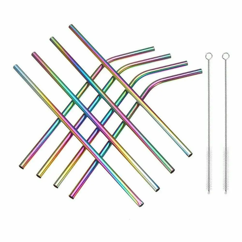 Colorful Steel Straw Set Food Grade Anti-collision Metal Cleaner Wow Straw Sleeve Rubbe Straw With Brush Silicone M6I7
Colorful Steel Straw Set Food Grade Anti-collision Metal Cleaner Wow Straw Sleeve Rubbe Straw With Brush Silicone M6I7