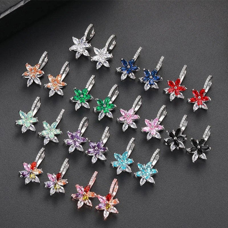 12 Colors Double Layer Flower Hoop Earrings For Women Fashion Simple Party Jewelry Crystal Zircon Dangle Earrings Fashion bijoux
12 Colors Double Layer Flower Hoop Earrings For Women Fashion Simple Party Jewelry Crystal Zircon Dangle Earrings Fashion bijoux