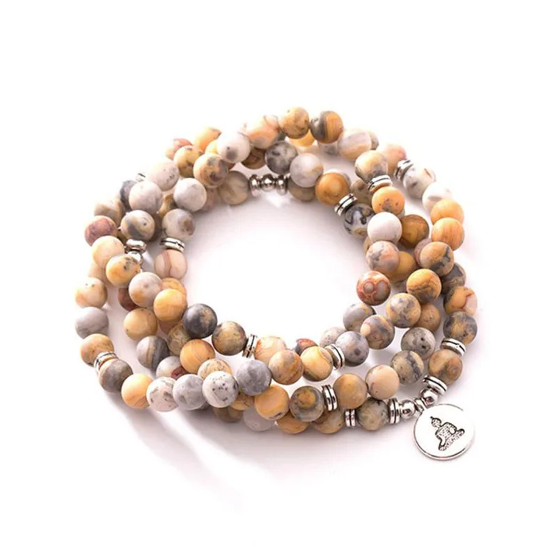 108 Mala Bead Bracelet Or Necklace Buddhist Jewelry 108 Crazy A-gate Mala Wrap Bracelet For Women Men
108 Mala Bead Bracelet Or Necklace Buddhist Jewelry 108 Crazy A-gate Mala Wrap Bracelet For Women Men