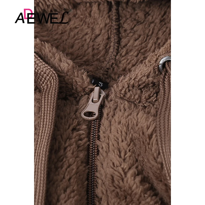 ADEWEL Pink Black White Warm Furry Pullover Hoodie Solid color long sleeve sudadera mujer hoodies Plus Size women sweatshirt XXL 
ADEWEL Pink Black White Warm Furry Pullover Hoodie Solid color long sleeve sudadera mujer hoodies Plus Size women sweatshirt XXL
