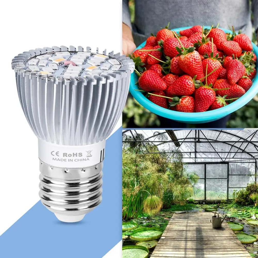 Full Spectrum Led Plant Light E27 Grow Lamp Led 18W 28W Phyto Lamp E14 Seedling Plants Bulb 220V Fitolampy for Indoor Greenhouse
Full Spectrum Led Plant Light E27 Grow Lamp Led 18W 28W Phyto Lamp E14 Seedling Plants Bulb 220V Fitolampy for Indoor Greenhouse