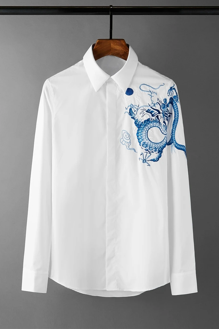 Mens Shirts Luxury Blue Embroidery Long Sleeve Mens Dress Shirts Fashion Casual Slim Fit Shirts Man Plus Size 4xl Shirts
Mens Shirts Luxury Blue Embroidery Long Sleeve Mens Dress Shirts Fashion Casual Slim Fit Shirts Man Plus Size 4xl Shirts