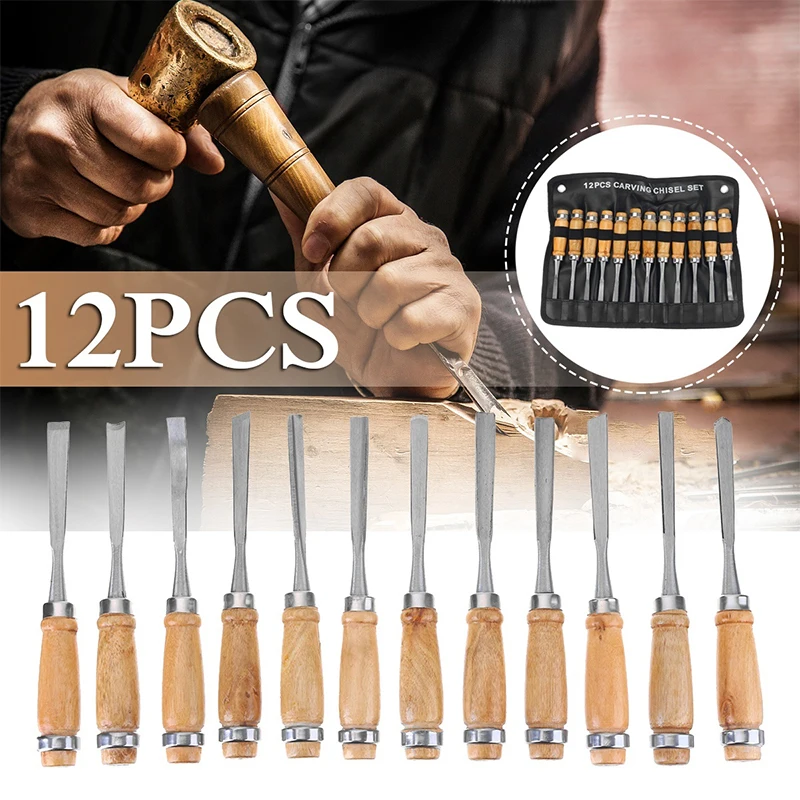 12pcs Professional Wood Carving Chisel Knife Hand Tool Set DIY Woodworking Gouges Craft
12pcs Professional Wood Carving Chisel Knife Hand Tool Set DIY Woodworking Gouges Craft