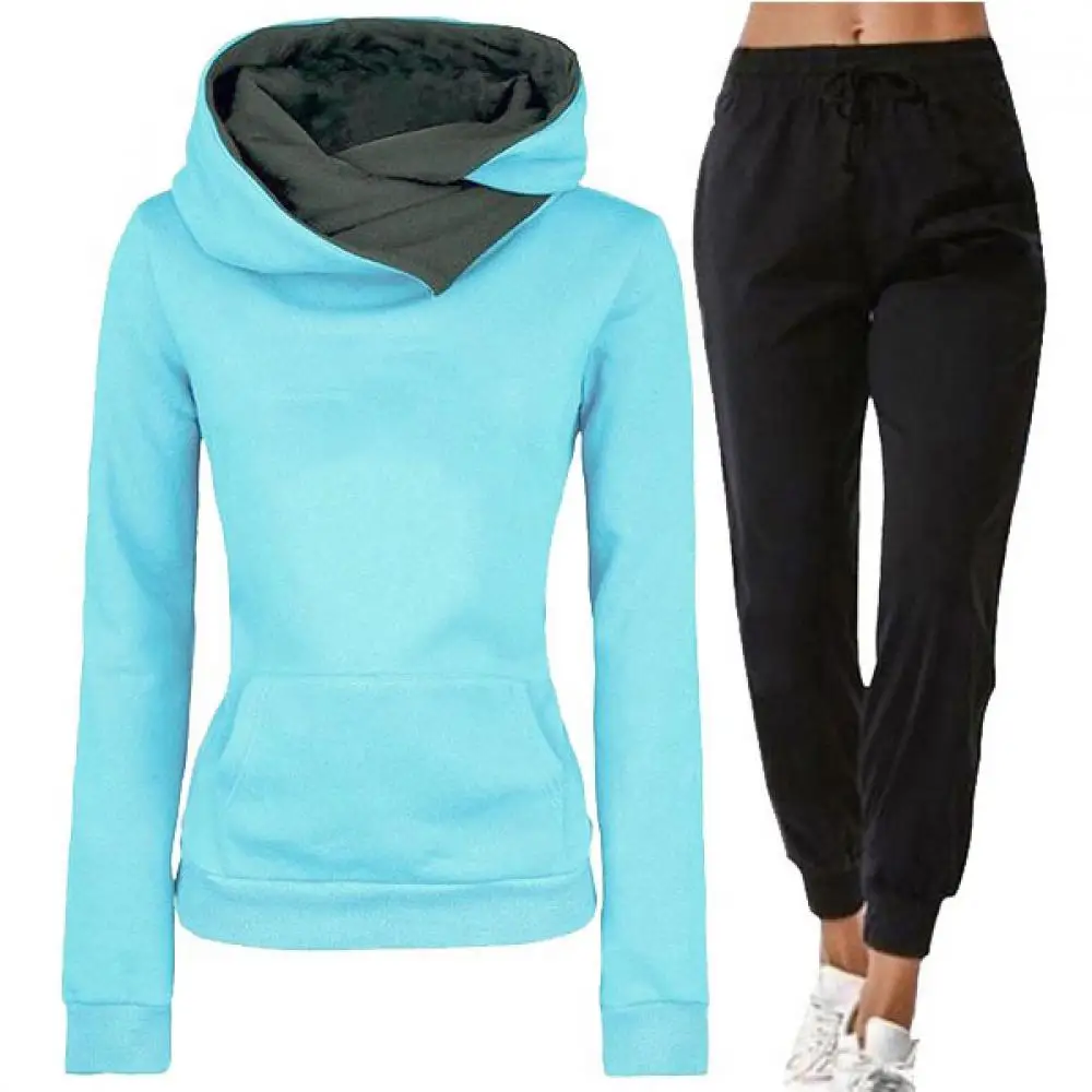 Women Tracksuit Sweatshirt Hoodies+Pants Suit Pullover Autumn Winter Female 2 Piece Set Solid Color Casual Full Trousers Outfits
Women Tracksuit Sweatshirt Hoodies+Pants Suit Pullover Autumn Winter Female 2 Piece Set Solid Color Casual Full Trousers Outfits