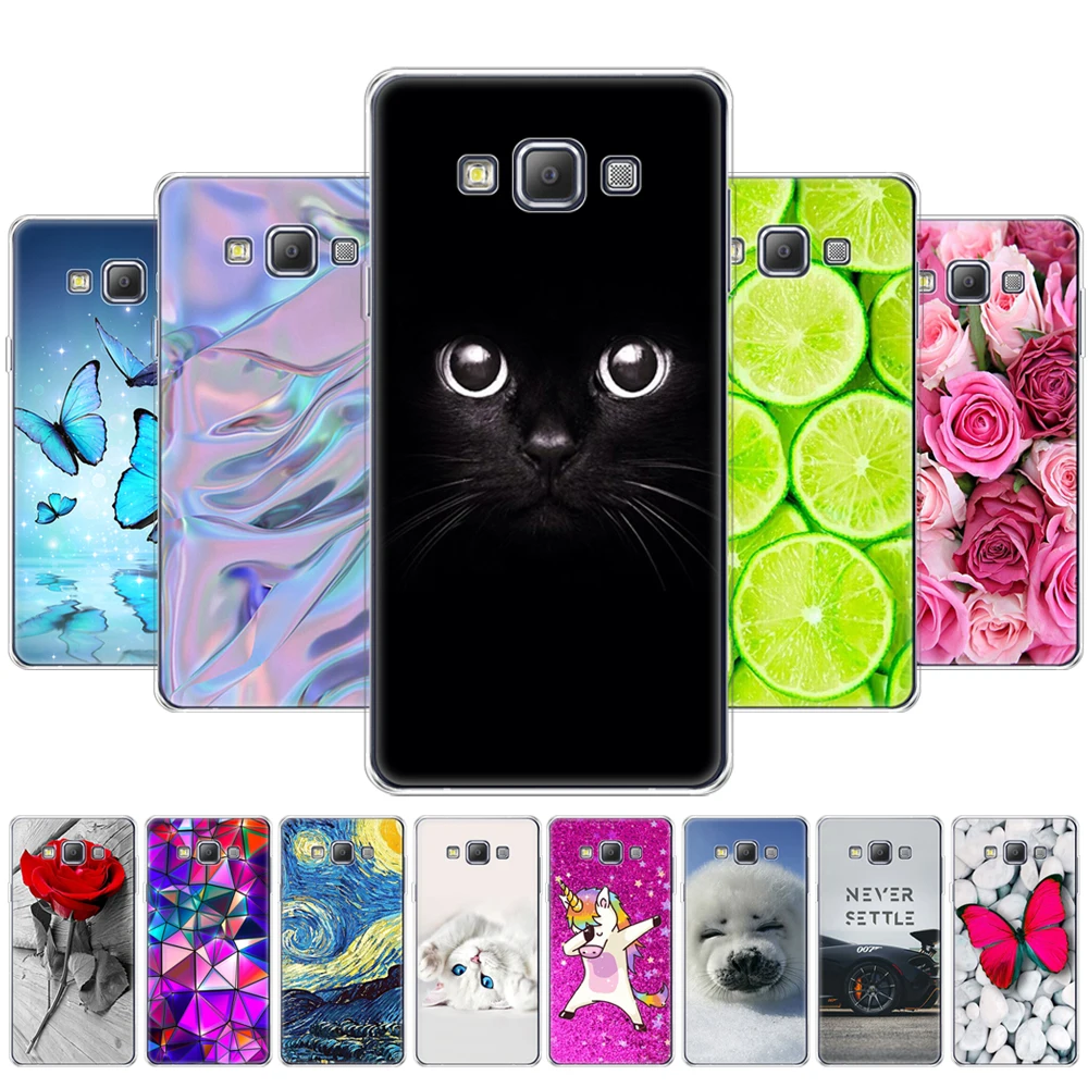 Чехол для телефона Samsung Galaxy A5 2015 мягкий силиконовый чехол A500H A500F 5 0 дюйма с котом и