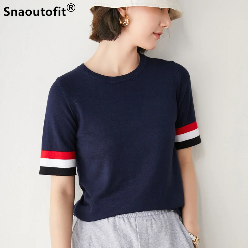 2021 Summer,Women's T-Shirts,Chic,Casual,Short-Sleeved Mercerized Cotton,Knit,Slim-Fit Sweater Clothing,Pullover Tops,Hot Sale
2021 Summer,Women's T-Shirts,Chic,Casual,Short-Sleeved Mercerized Cotton,Knit,Slim-Fit Sweater Clothing,Pullover Tops,Hot Sale