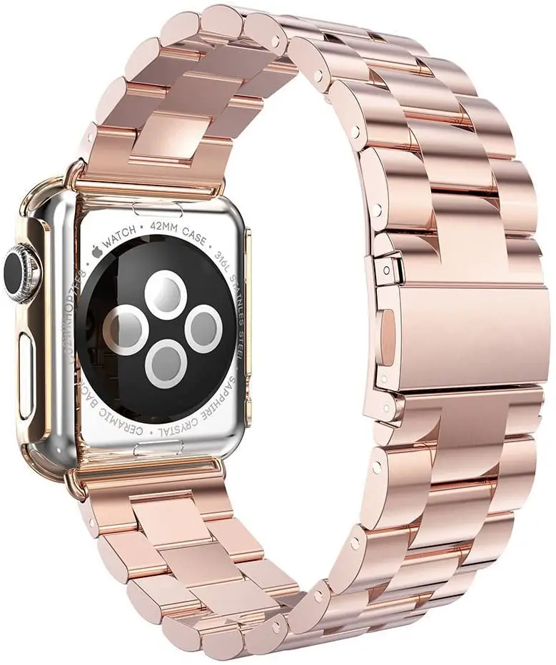 Stainless Steel Strap Compatible With Apple Watch Strap Series 6 5 4 3 2 1 SE 44mm 42mm 40mm 38mm Replacement Strap Accessories
Stainless Steel Strap Compatible With Apple Watch Strap Series 6 5 4 3 2 1 SE 44mm 42mm 40mm 38mm Replacement Strap Accessories