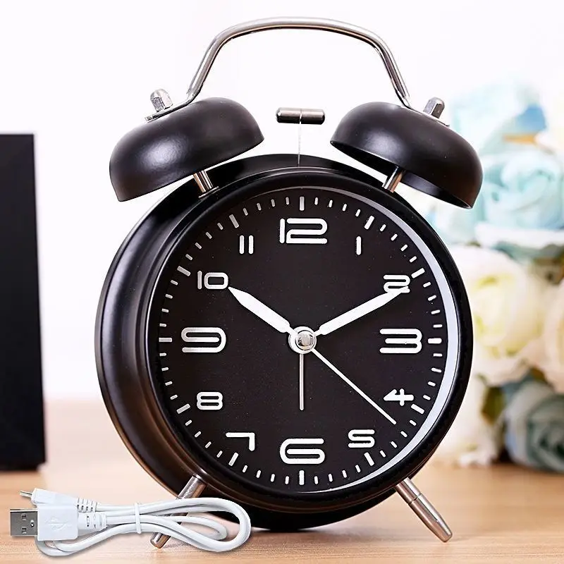 4 Inch Twin Bell Loud Alarm Clock Metal Frame 3D Dial with Backlight Battery Operate Desk Table Alarm Clock For Home and Office
4 Inch Twin Bell Loud Alarm Clock Metal Frame 3D Dial with Backlight Battery Operate Desk Table Alarm Clock For Home and Office
