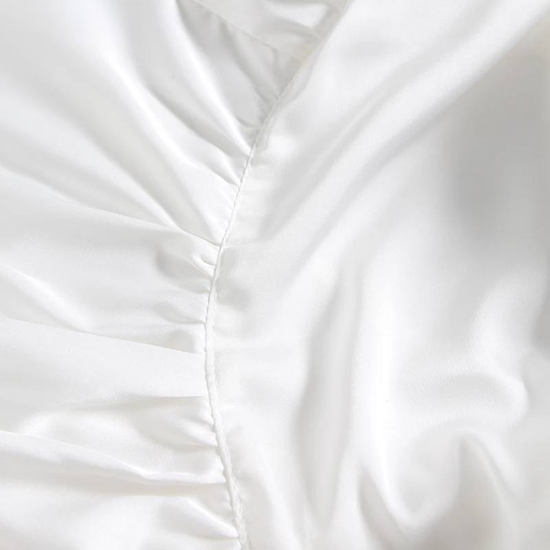 Женская блузка с открытой спиной GALCAUR вечерняя высоким воротником длинными