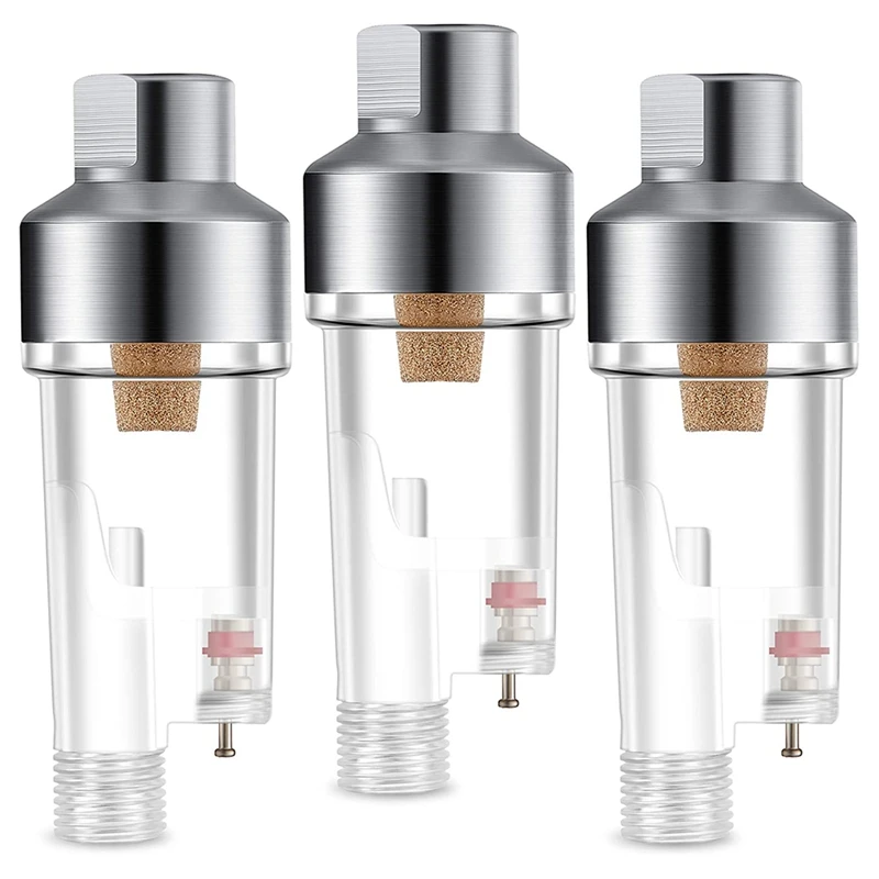 3 Pcs Airbrush Air Filter In-Line Water Oil Separator For Connects Into Airbrushes And Hoses With 1/8 Inch Threads
3 Pcs Airbrush Air Filter In-Line Water Oil Separator For Connects Into Airbrushes And Hoses With 1/8 Inch Threads
