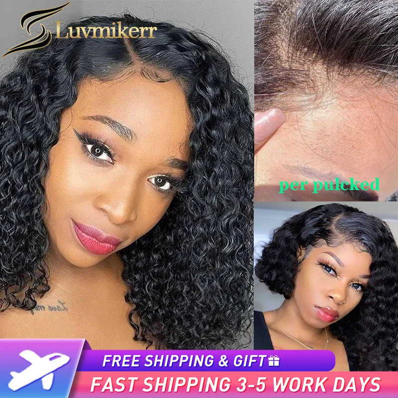 Curly Short Bob 13x6 Lace Front Human Hair Wigs 4x4 Closure Transparent Lace Frontal Glueless Wig For Black Women Bleached Knots
Curly Short Bob 13x6 Lace Front Human Hair Wigs 4x4 Closure Transparent Lace Frontal Glueless Wig For Black Women Bleached Knots