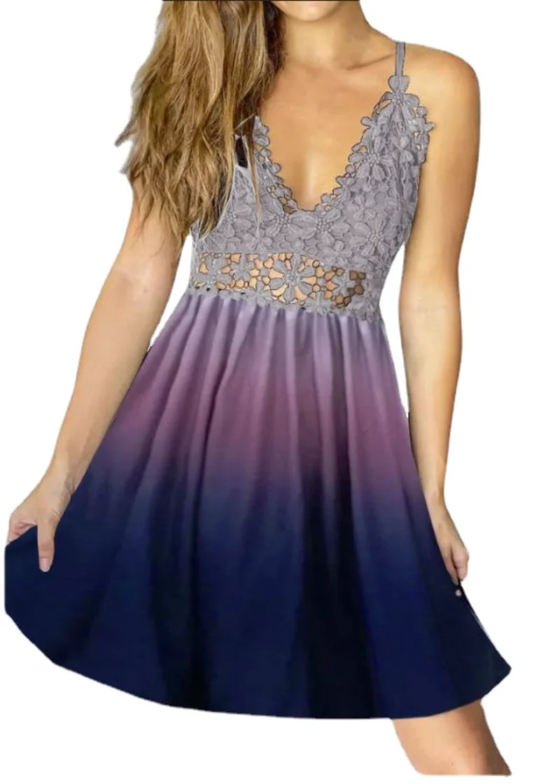 2021 solid color sweet mid skirt sling lace sexy gradient dress summer dress for women
2021 solid color sweet mid skirt sling lace sexy gradient dress summer dress for women