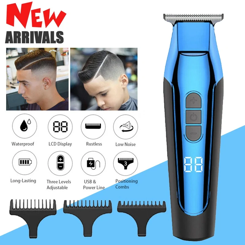 Rechargeable Hair Clipper Trimmer Waterproof Electric Mens Beard Shaver T-Outliner Cutting Machine Cordless Corded Barber Cutter
Rechargeable Hair Clipper Trimmer Waterproof Electric Mens Beard Shaver T-Outliner Cutting Machine Cordless Corded Barber Cutter