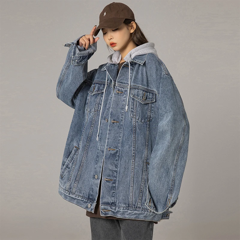 Women's denim jacket 2020 spring autumn new Korean loose retro jacket stitching fake two-piece jacket denim jacket A773
Women's denim jacket 2020 spring autumn new Korean loose retro jacket stitching fake two-piece jacket denim jacket A773