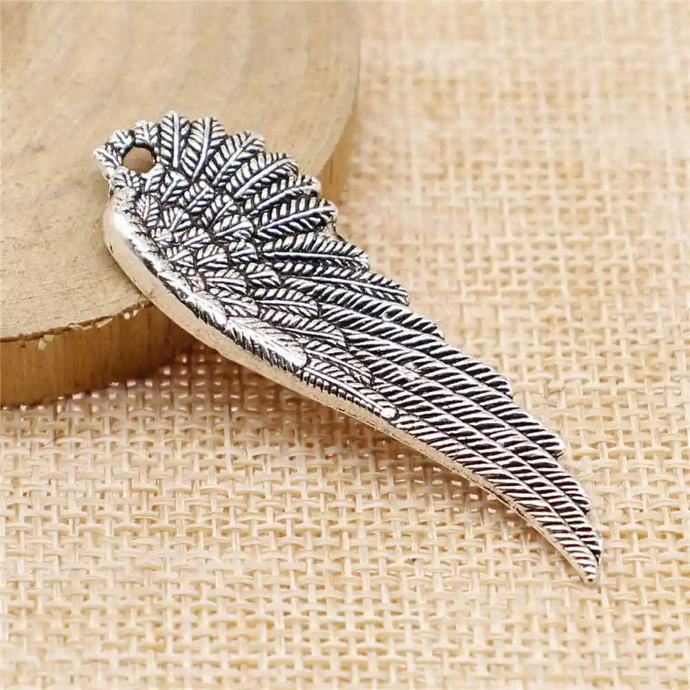 Handmade Pendants For Jewelry Accessories 20pcs Angel Wing Charms 50x17mm Antique Silver Plated
Handmade Pendants For Jewelry Accessories 20pcs Angel Wing Charms 50x17mm Antique Silver Plated