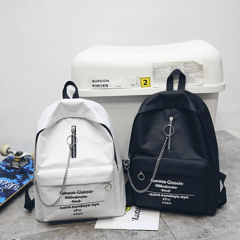 Ring Chain Deco Letter Printed Oxford Bag For School Men Woman Theft Proof Backpack Teenager Boys Girls School Bags Waterproof
Ring Chain Deco Letter Printed Oxford Bag For School Men Woman Theft Proof Backpack Teenager Boys Girls School Bags Waterproof
