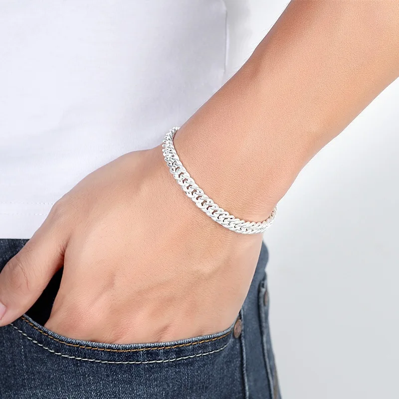 Men's Domineering Fashion Personality Handmade Whip Chain 925 Silver Bracelet Festival Birthday Gift Jewelry
Men's Domineering Fashion Personality Handmade Whip Chain 925 Silver Bracelet Festival Birthday Gift Jewelry
