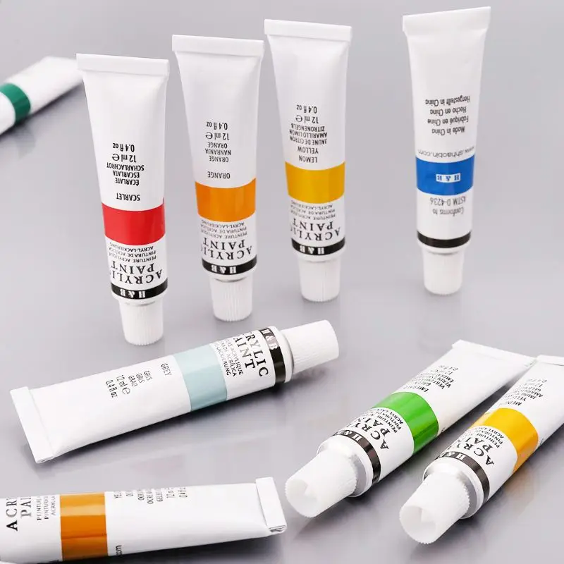 24 Colors Acrylic Paints Set 12ml Tubes Drawing Painting Pigment Hand-painted Wall Paint For Artist DIY
24 Colors Acrylic Paints Set 12ml Tubes Drawing Painting Pigment Hand-painted Wall Paint For Artist DIY