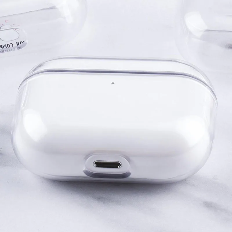 Чехол для наушников Apple Airpods Pro прозрачный защитный чехол с изображением