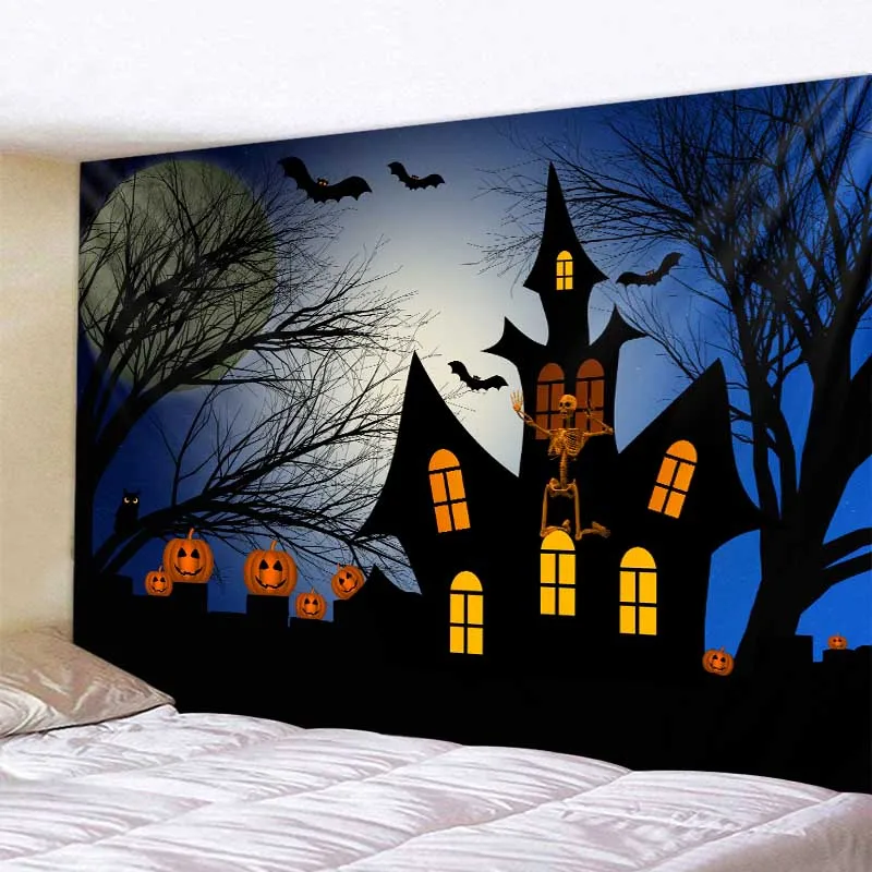 Halloween tapestry decoration witch pumpkin ghost horror pattern printing tapestry party background decoration tapestry 
Halloween tapestry decoration witch pumpkin ghost horror pattern printing tapestry party background decoration tapestry