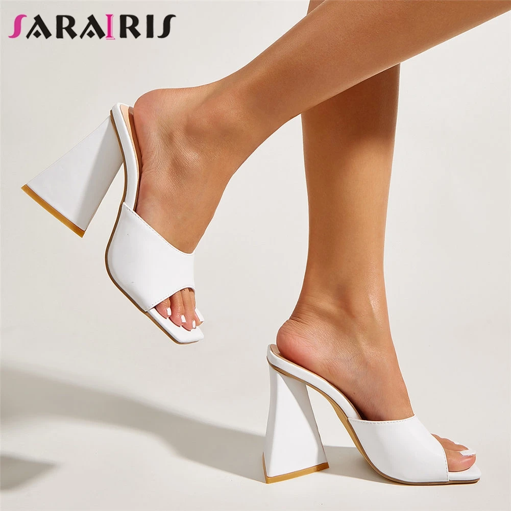 SARAIRIS New Fashion Concise Women's Pumps Open Toe Chunky High Heels Elegant Pumps For Woman Vacation Sexy Ladies Shoes
SARAIRIS New Fashion Concise Women's Pumps Open Toe Chunky High Heels Elegant Pumps For Woman Vacation Sexy Ladies Shoes