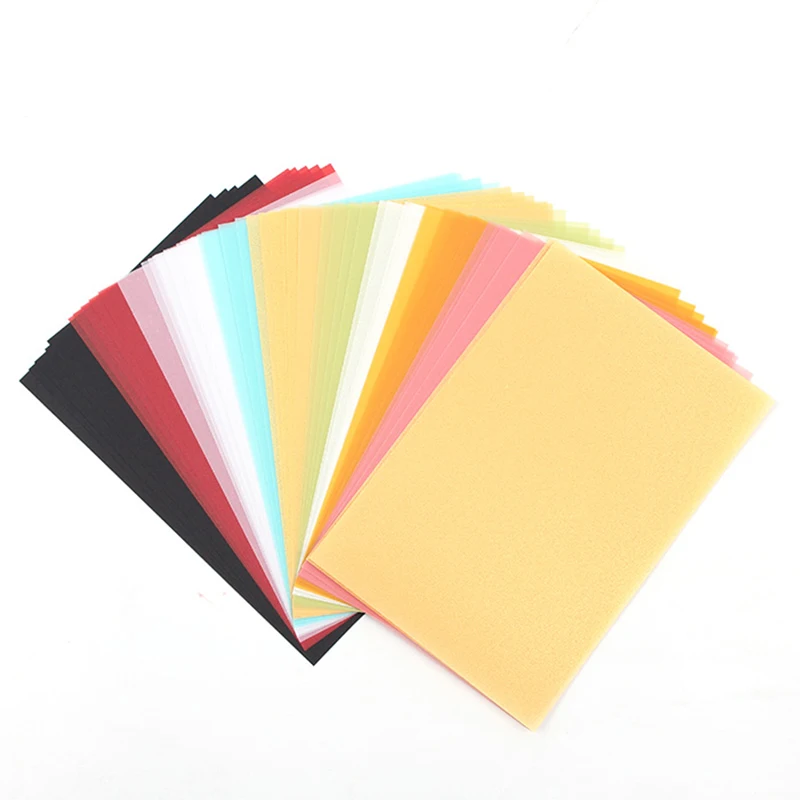Цветная полупрозрачная бумага для рисования рукоделия 50 шт. 15 х10 см | Канцтовары