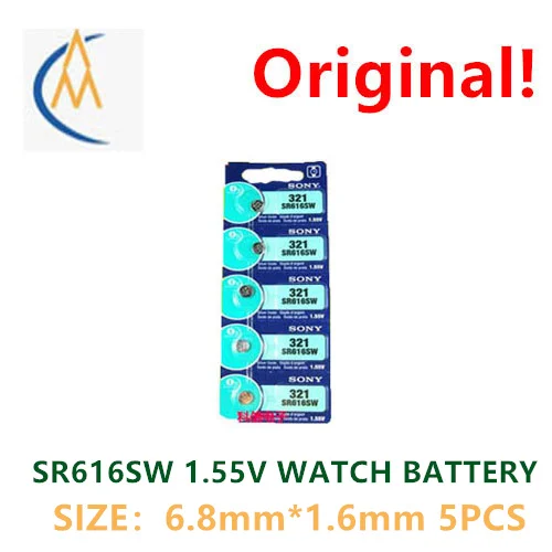5 шт., новые оригинальные новые Sony 616 Sony 616 с батареей sr616sw, электронные часы, кварцевые часы 1,55 в
5 шт., новые оригинальные новые Sony 616 Sony 616 с батареей sr616sw, электронные часы, кварцевые часы 1,55 в