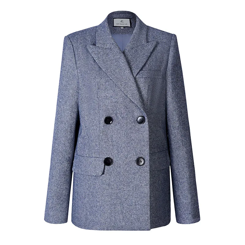 AEL Vintage Wool Double Breasted Blazer For Women Notched Collar Long Sleeve Elegant Suit Female Coat Autumn Fashion 2019 
AEL Vintage Wool Double Breasted Blazer For Women Notched Collar Long Sleeve Elegant Suit Female Coat Autumn Fashion 2019