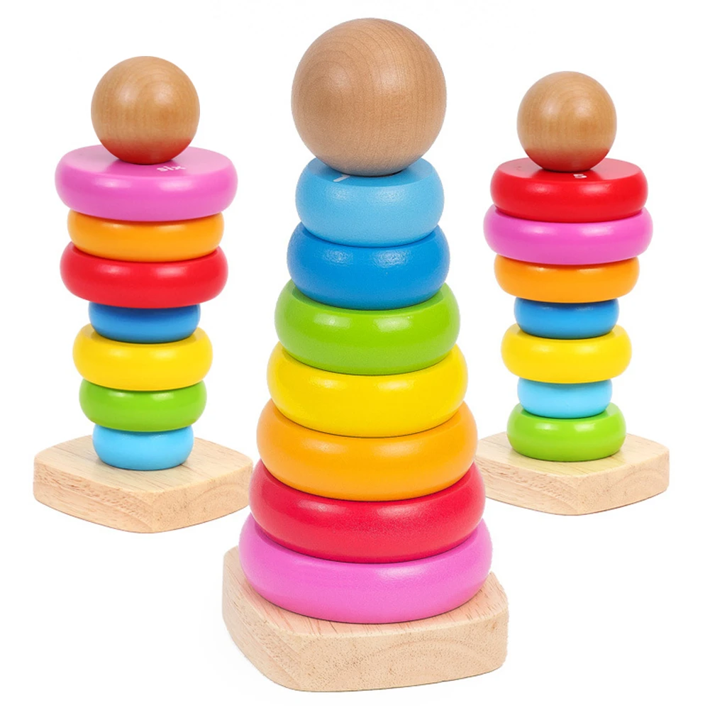 Baby Wooden Rainbow Stackable Ring Towers Puzzle Game Early Educational Toy Montessori Toy for Baby Kids Supplies
Baby Wooden Rainbow Stackable Ring Towers Puzzle Game Early Educational Toy Montessori Toy for Baby Kids Supplies