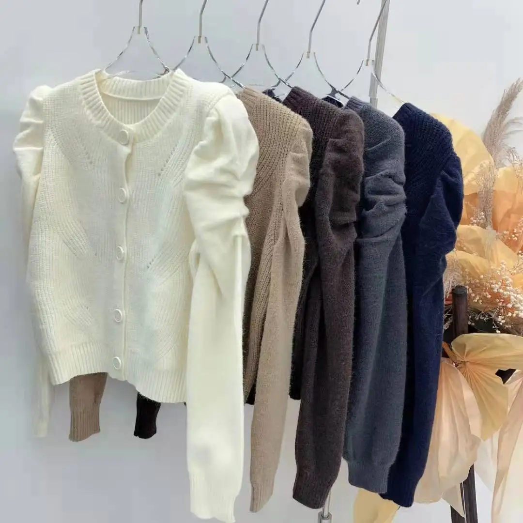Korean Style Lazy Bubble Shoulder Sweater Cardigan Loose And Thin Soft Waxy Knitted Jacket Women Fashion Luxury Cardigans
Korean Style Lazy Bubble Shoulder Sweater Cardigan Loose And Thin Soft Waxy Knitted Jacket Women Fashion Luxury Cardigans