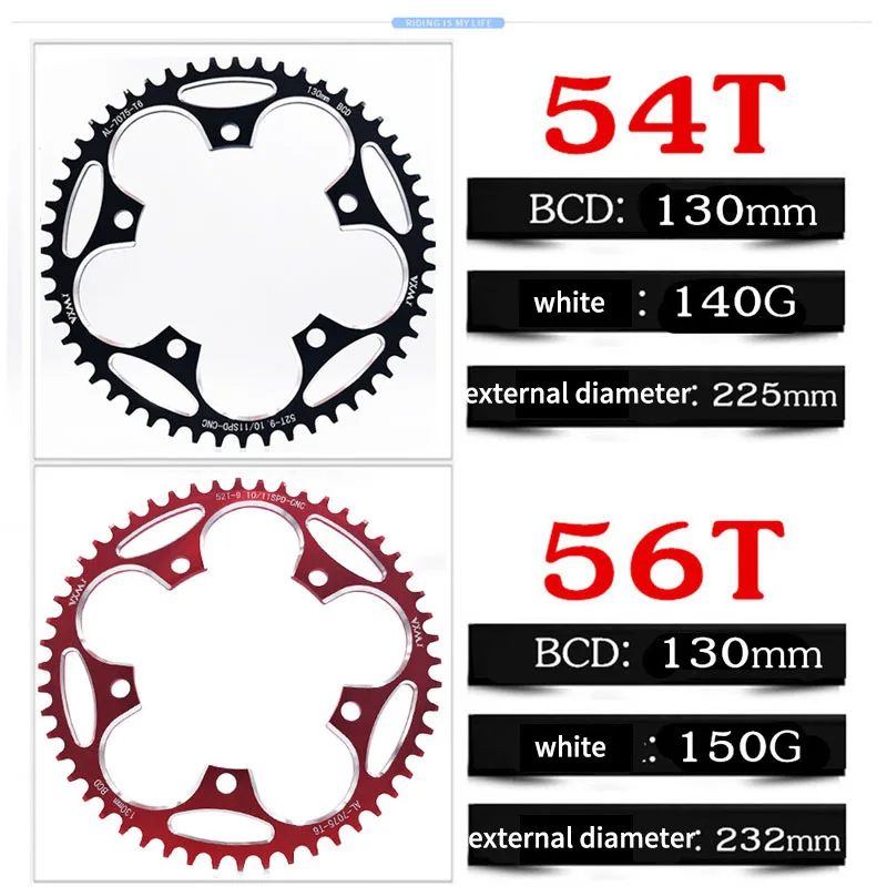 VXM Road Bike Folding Bike Bicycle 130BCD Crank Sprocket Positive and Negative Tooth Single Disc Five Claw Round Sprocket 
VXM Road Bike Folding Bike Bicycle 130BCD Crank Sprocket Positive and Negative Tooth Single Disc Five Claw Round Sprocket